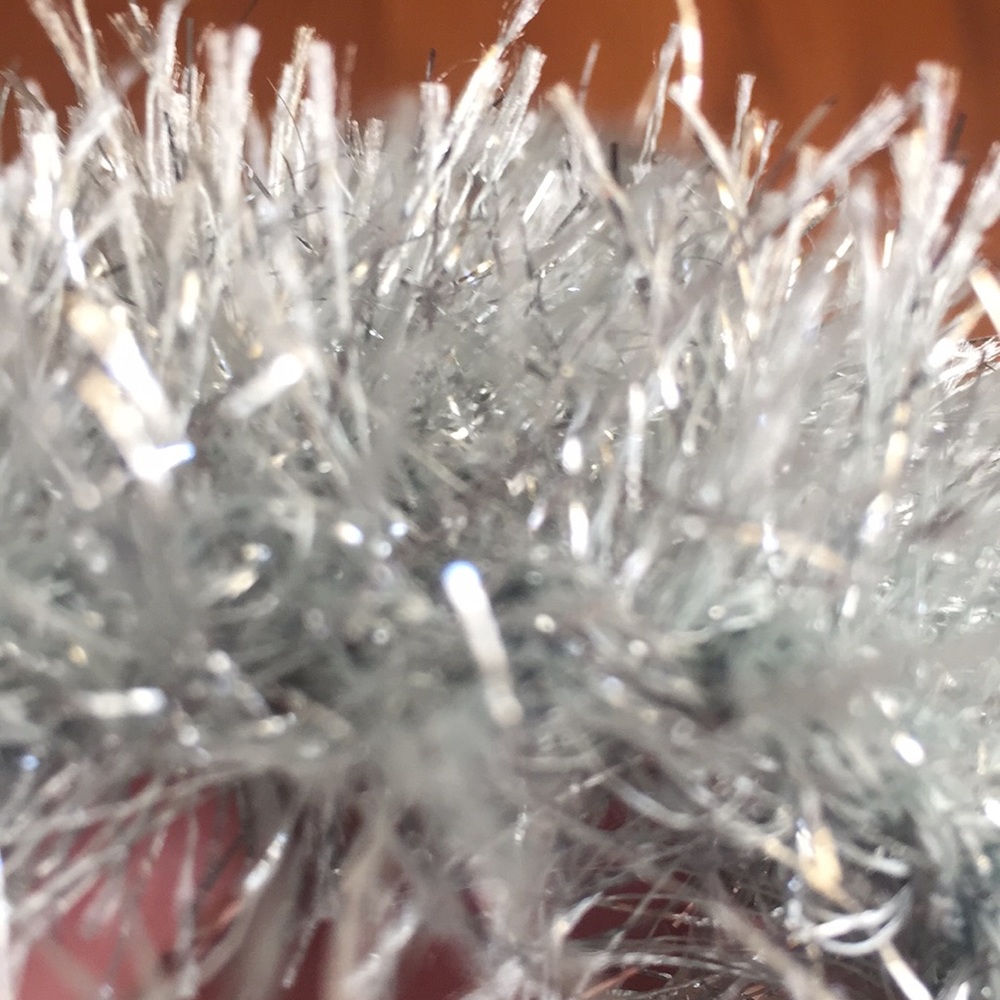 Silver eyelash scarf